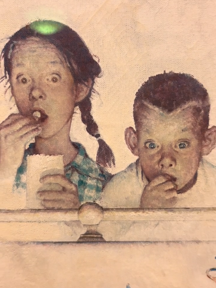 Incredible details in Norman Rockwell's painting, 