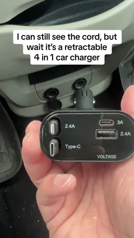 You will definitely want this 4 in 1 car charger #carcharger #retractable #caraccessories #fyp  