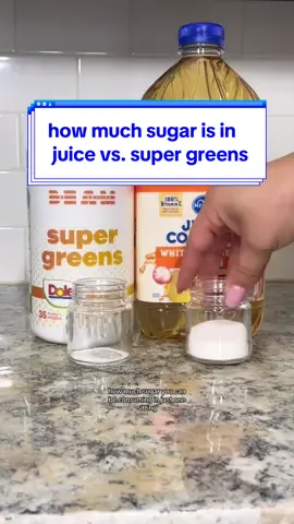 let’s compare how much sugar is in juice vs. BEAM super greens (that taste just like juice!!)? 👀 the difference will shock you 🤭 #youcanbeam #beamazing #beamgreens #greenspowder #BEAMxDole #greensjuice 