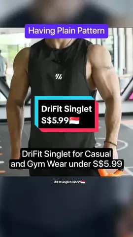 DriFit Singlet for Casual and Gym Wear under S$5.99 #drifit #singlet 