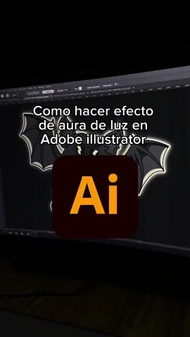 En estos dias les enseño el diseño completo del murcielago🦇 #graphicdesign #tutorial #adobe #illustrator #ilustracion #parati #foryoupage 