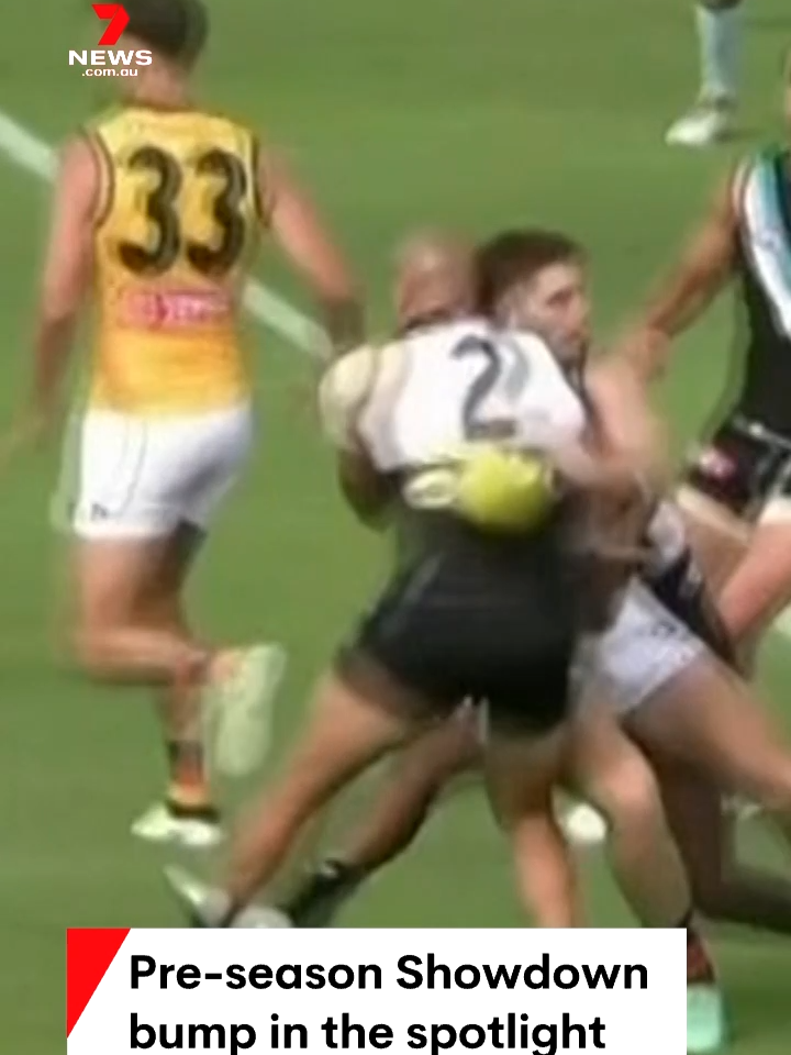 There are calls for the AFL to come down hard on Power star Sam Powell-Pepper following his bump on Crow Mark Keane that quickly ruled the defender out of the remainder of the pre-season Showdown with concussion. #7NEWS