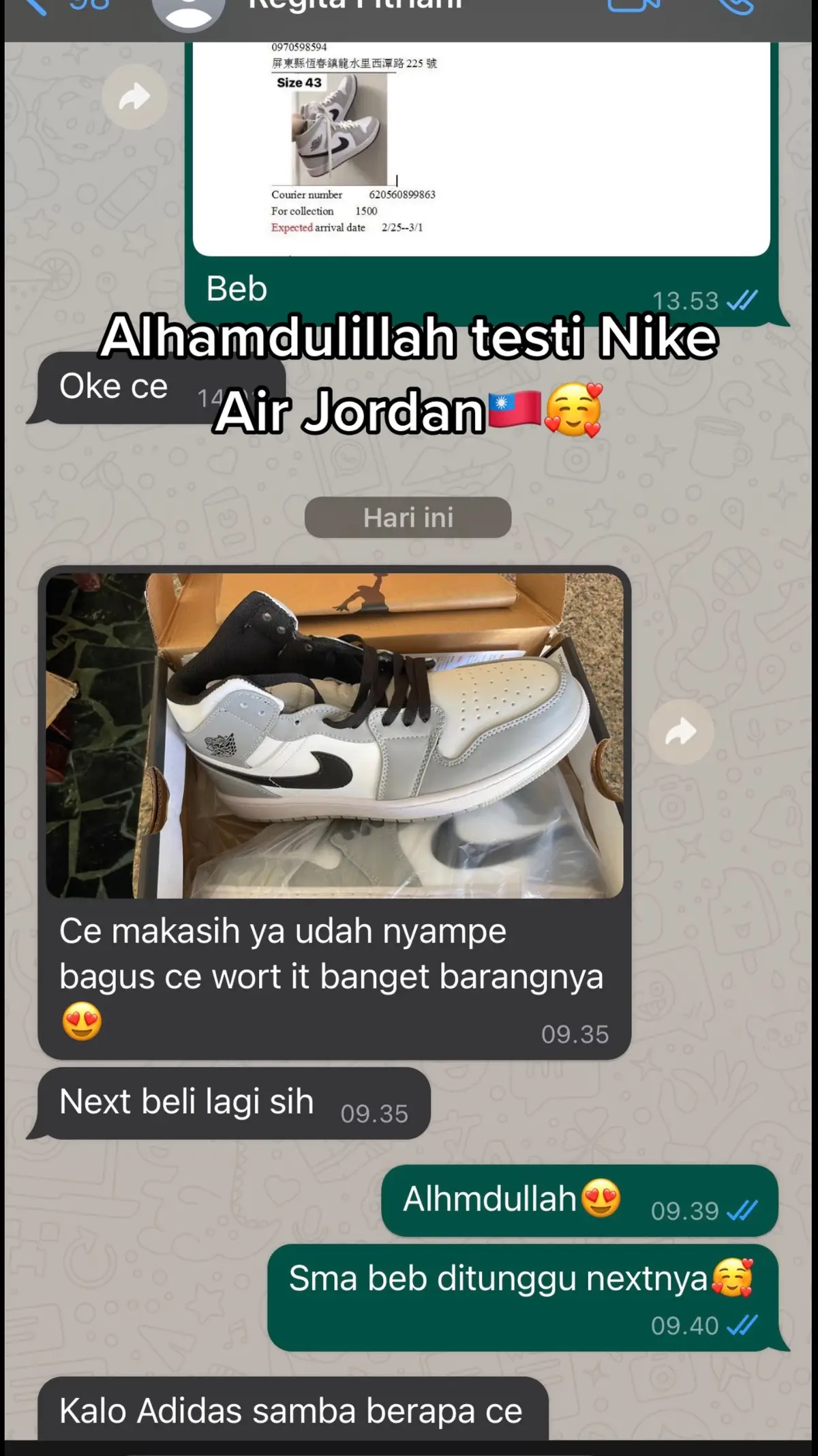 Testi sepatu Nike air jordan🥰🇹🇼 #testisepatu #sepatunike #nikeairjordan #nikejordan #jordan #nike #sepatutaiwan #bakulsepatu 