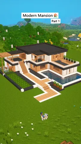 Modern Mansion PART1 🏡#Minecraft 