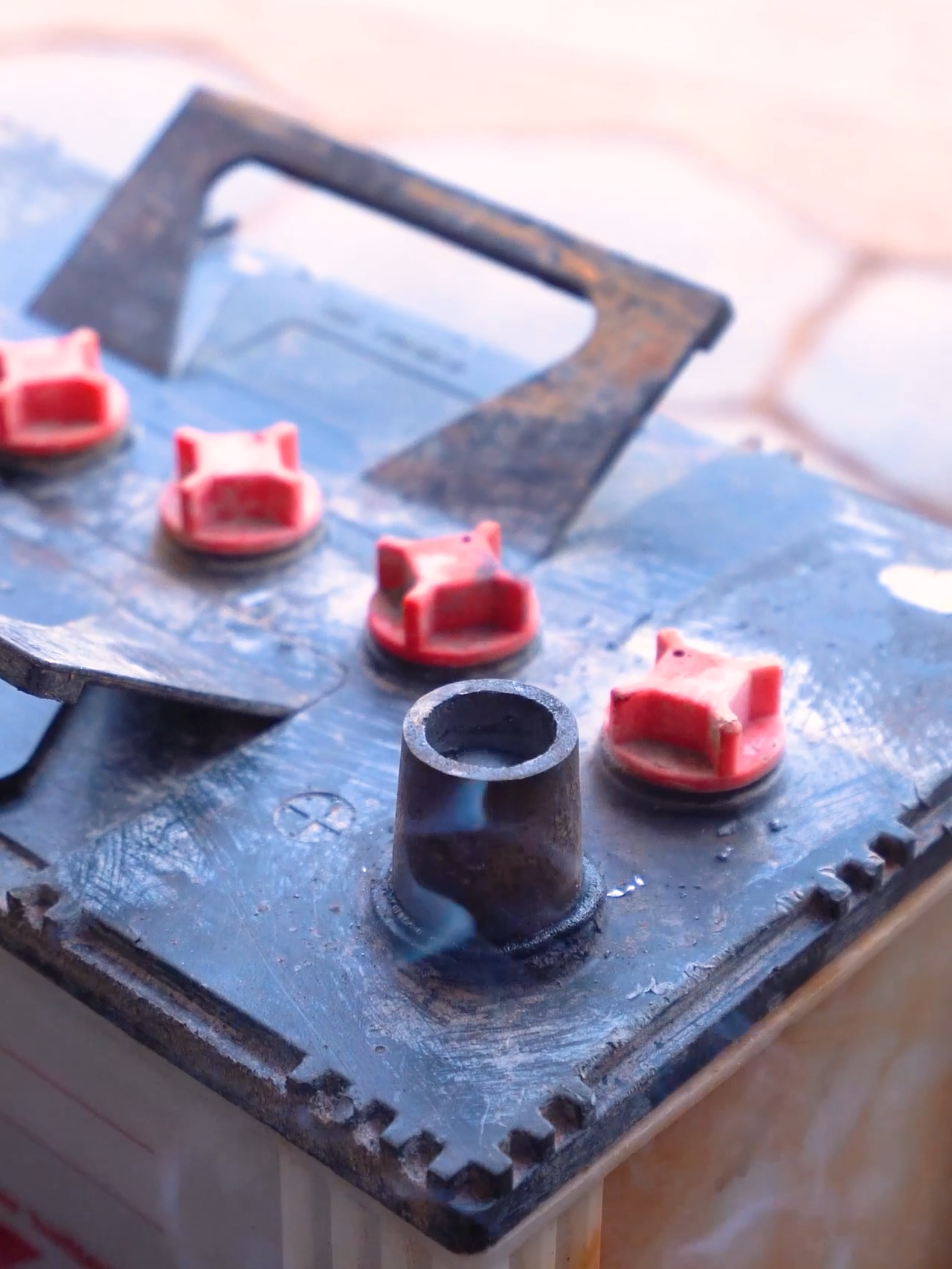 DIY and Tricks Restore 70Ah Battery Terminal #tips #tricks #hacks #metalworking #metalwork #blacksmith #fyp