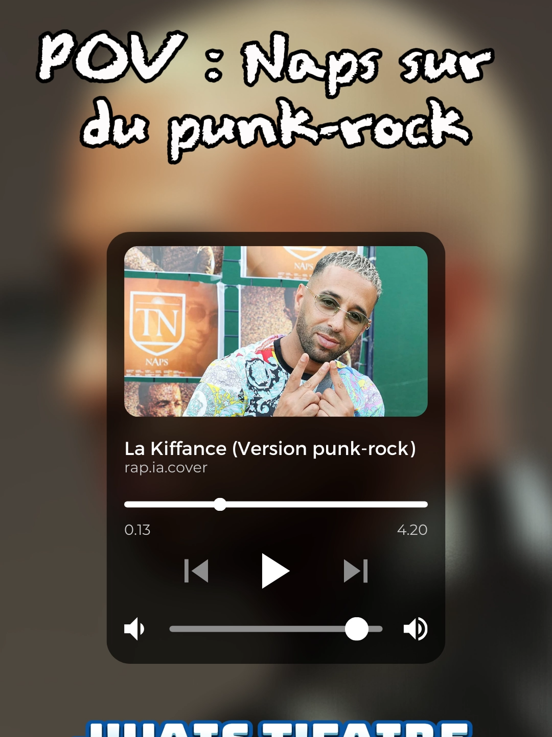 Reprise IA de La Kiffance de Naps version punk-rock ! Tous le son est composé par l'IA en lui indiquant les paroles de la musique. Proposez moi des sons de RAP à essayer le rendu est parfois fou !  Abonnes toi ! #rap  #rapfr  #coveria #ia #naps #teamnaps #humour