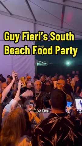 Guy Fieri throws an EPIC delicious food party! The dish of the event was so money 🤤🌮🍕🍗🥓🍝🍤#sobewff #guyfieri #dinersdriveinsanddives #foodevent #miamifood #foodfestival