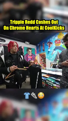 Trippie Redd Cashes Out On Chrome Hearts At CoolKicks 👕👟😳 #trippieredd #fyp #coolkicks #cool #sneakers #jordan #yeezy #chromehearts 