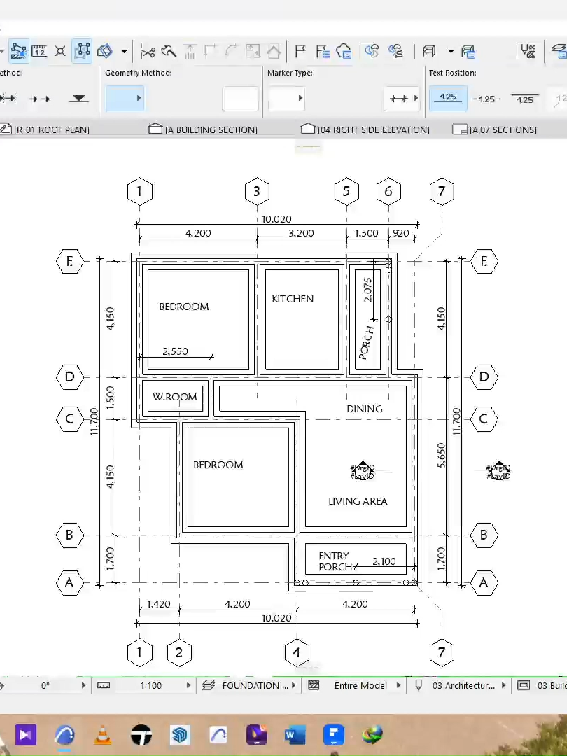 EP-6 FOUNDATION LAYOUT PLAN, complete tutorial on my youtube channel link in my bio #everyone #tutorial #architecture #archicad #followers