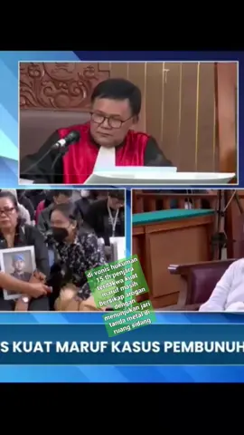 tidak terima vonis 15 th penjara sikap arogan kuat maruf terlihat di ruang sidang dengan jari metal🤘