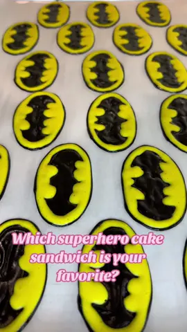 Which super hero cake sandwich is your favorite?  #cake #cakesandwich #cakedecorating #cakeart #superheroes 