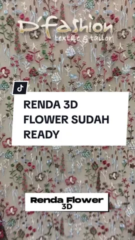 Renda 3d flower sudah ready ditoko ,  cocok juga buat lebaran 🤩 #dfashiontextilemakassar #dfashion #makassar #renda3d #rendabunga #rendaflower #kain #fypシ #fypシ゚viral🖤tiktok #fypdongs #fypmakassar 