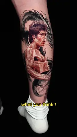 Bruce Lee and Black dragon🌪️A combination of oil painting and watercolor in one tattoo #tattoo #tattoos #watercolor #realismtattoo #tattooideas #tattoodesign #tattooartist #tattooart #tattoolife #tattoolover #tattooed #sleevetattoos #brucelee #colortattoo #detail #kungfu #李小龙 #纹身 