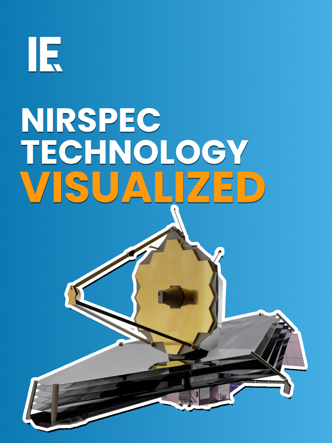 The Near InfraRed Spectrograph on the James Webb Space Telescope works within a 0.6 to 5 micron wavelength spectrum. It functions by breaking down the light from celestial objects into their spectral components. #JWST#NearInfraRed#NIRSpec#Spectrograph