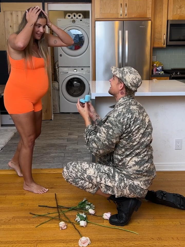 Soldier surprises girlfriend and proposes 🥹 PART 2