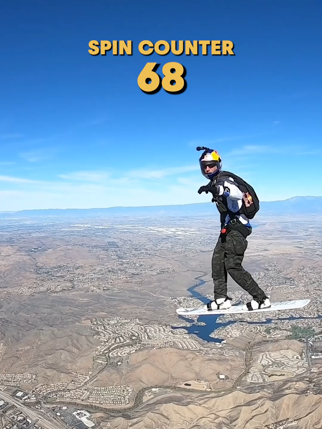 wait, so what was the board for? 🤔 🪂: @seanmaccormac  #redbull  #givesyouwiiings  #skydive  #parachute  #aerialsports  #spinning