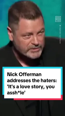 ‘It’s not a gay story, it’s a love story, you assh*le!’ #NickOfferman had a little something to say to some fans of ‘The Last of Us’ during his acceptance speech for Best Supporting Performance in a New Scripted Series at the 2024 Independent Spirit Awards on February 25. Some of the show’s more toxic fans spewed homophobic comments at the actor after ‘Long, Long Time,’ the only episode of the show Offerman appeared in during its first season. After thanking HBO for ‘having the guts to participate,’ the actor said some of the show’s fans spammed him with comments like, ‘Why did you have to make it a gay story?’ Offerman’s reply? ‘Because you ask questions like that. It’s not a gay story, it’s a love story, you assh*le!’ The crowd went wild. #WatchThis #thelastofus #entertainment #LoveIsLove 