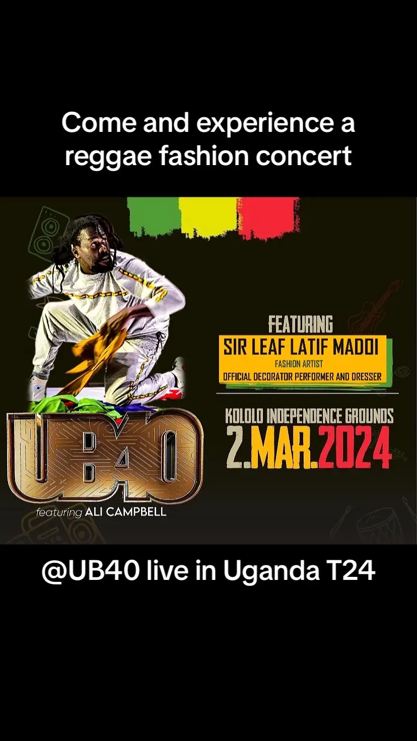 Come and experience a reggae fashion concert @UB40 live in Uganda T24 @kololo airstrip