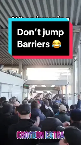 #EastCroydonStation can get really busy sometimes but this is a bit extreme! I bet he won't try this again! #CroydonExtra #Croydon #tfl #EastCroydon #footballfans