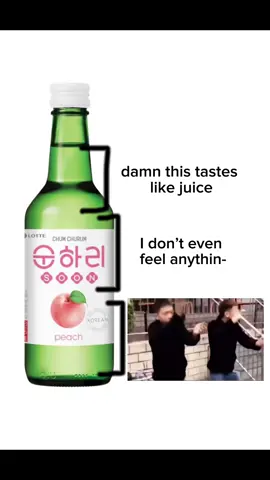 “This soju tastes just like juice!” -canon event #korean #koreanmemes #relatable #soju #fyp 