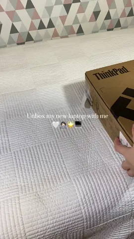 My new laptop 🥹 #unboxing #laptop #computer #thinkpad #lenovo #fyp 