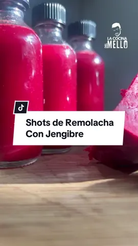 Shots de Remolacha con Jengibre 🫚 #cocinasana #shotdejengibre #higadograso #lacocinadelmello #recetasfaciles 