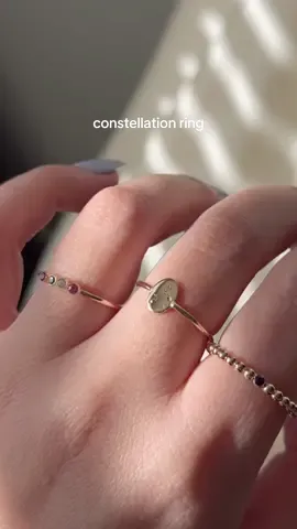 Our new Constellation Ring ✨ #handmadejewelry #fyp #handstampedjewelry #handmadegifts #goldjewelry #rings #ring #stackingrings #ringstack #handmade #handmadegifts #jewelrymaking #howitsmade #constellation #stars #zodiac 