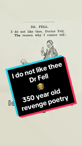 How one pupil’s dislike of his teacher is still remembered to this day, 350 years later! Just how bad was Dr Fell?!  #storytime #didyouknow #traditional #fyp #origin #meaning #etymology #discovery #history #historylesson #old #shocking #traditional #folklore #tradition #historylover #historynerd #worldhistory #historygram #instahistory #historylovers #historytime #historytok #historybuff #historytiktok #historyfacts #historylesson #historytimes #historyteacher #Interesting #interestingfacts #interestingfact #generalknowledge#kidsrhyme #nursaryrhyme #nurseryrhyme #kids #baby #child #poetry #song #folksong #nurseryrhymes #idonotliketheedrfell #dislike #doctor #christchurch #oxford #oxforduniversity #revenge 