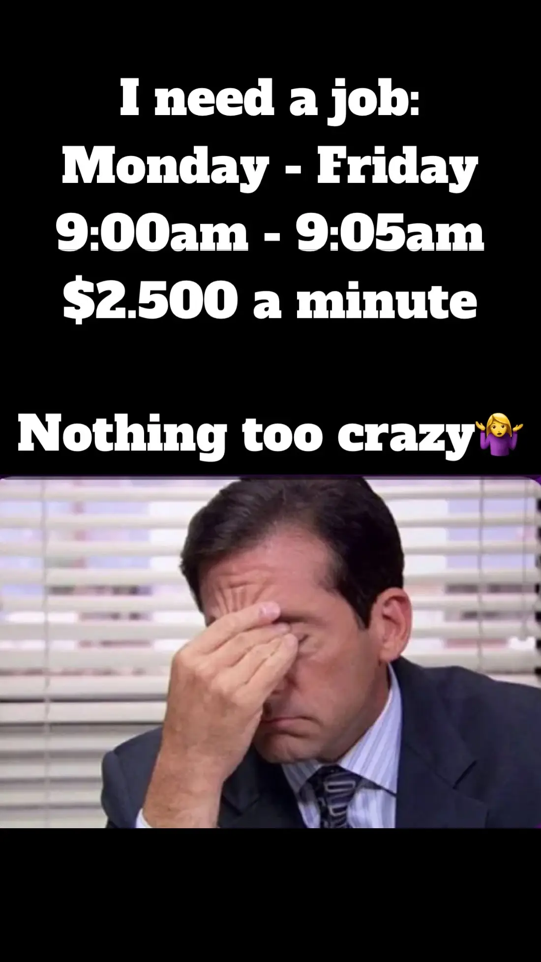 Nothing too crazy🤷‍♀️ #foryou #foryoupage #follow #funny #work #meme #humor 