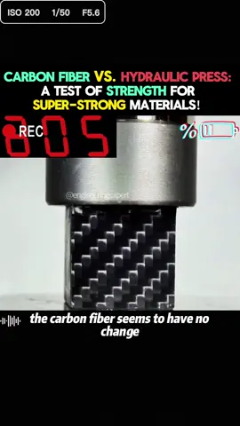 Carbon Fiber vs. Hydraulic Press: A test of strength for super-strong materials！#Carbon Fiber #Hydraulic Press#fyp #foryou#foryoupage