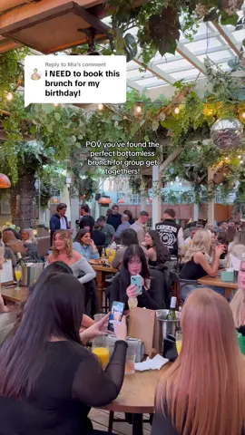 Replying to @Mia The perfect bottomless brunch for group get togethers and celebrations #bottomlessbrunch #brunch #londonhotspots #londonbars #thingstodoinlondon 
