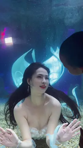 #美人鱼  #mermaid  📍北海海底世界，北海市，广西 📍Beihai Underwater World, Beihai City, Guangxi 🎥抖音@王丸丸美人鱼 #人鱼公主 