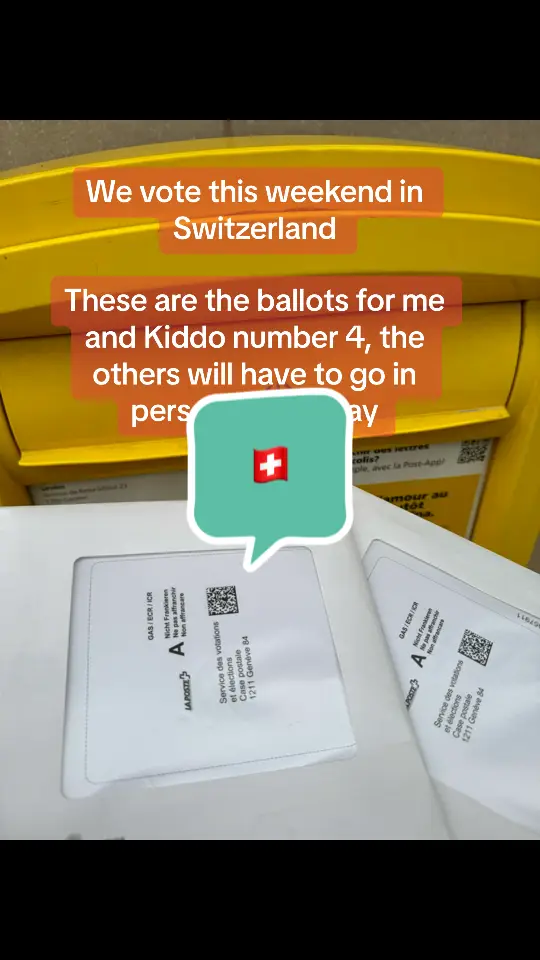 On the ballot: retirement twice, a building project twice, democratic deadlines and numbers, head to head car tax projects, and a cantonal hymn #switzerland🇨🇭 #directdemocracy #voting 