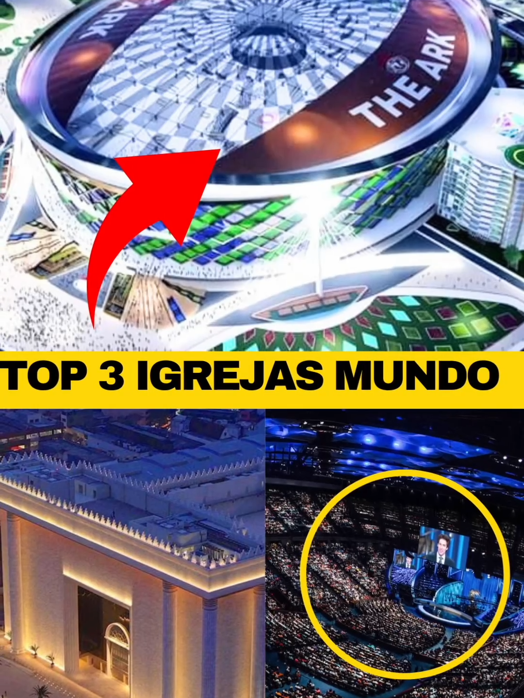 TOP 3 IGREJAS NO MUNDO . . . . . . #jesus #deus #biblia #igreja #fyp #curiosidades #lakewood #lakewoodchurch