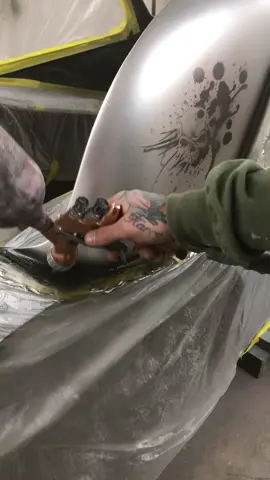 Orange candy first coat 😍 check out profile for the finished job 🔥 #custompaint #carpaint #candycoat #airbrush 