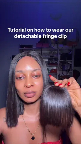 Detachable bone straight fringe clip. #fyppppppppppppppppppppppp #bonestraighthair #bob #10incheshair #hairbundles #fypシ゚viral #affordablehair #fringeclips #fringecliptutorial #fypシ゚viral🖤tiktok☆♡🦋myvideo #styledbymo #garden #portharcourthairvendorsontiktok 