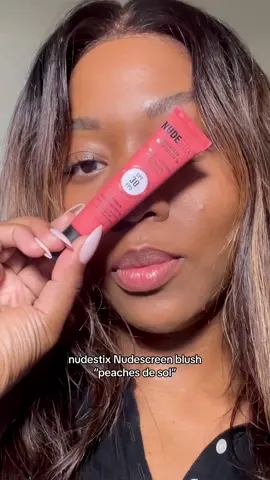 @Nudestix New Nudescreen Blush Tint in the shade “peaches de sol” what do we think!? #blush #nudestix #blushing #blushtutorial 