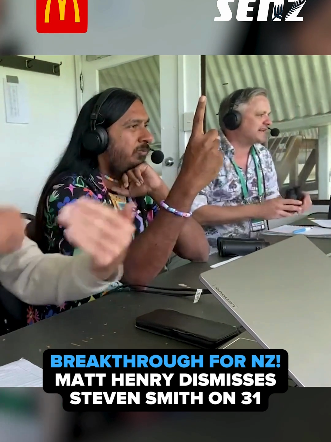 Tom Blundell takes a diving catch to dismiss Steven Smith! Great bowling from Matt Henry against Australia in the first Test 🙌 Don’t miss a single delivery, with McDelivery. #nzvaus #nzcricket #blackcaps #cricketaustralia #testcricket #tomblundell #matthenry #stevensmith #cricketcommentary #crickettiktok #mcdonaldsnz
