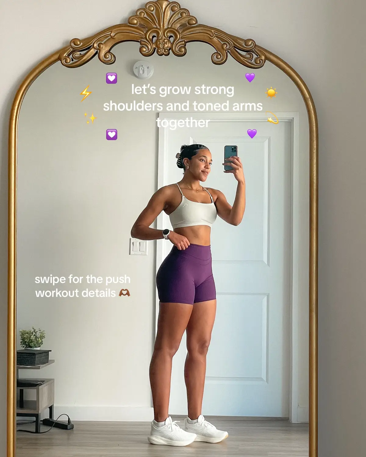 The workout you need to get strong shoulders and toned arms 💪🏾💦 @Oner Active  #shoulderworkout #pushworkout #upperbodyworkout 
