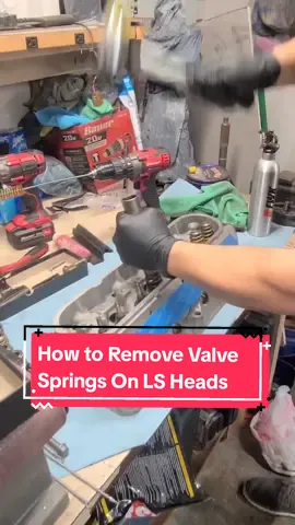 How To Remove Valve Springs On LS Heads #valvesprings #enginebuilding  #enginebuild #LS #LS1 #LS2 #LS3 #LS7