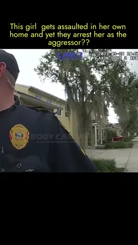 This girl  gets assaulted in her own home and yet they arrest her as the aggressor 2 #cops  #copsoftiktok  #copsontiktok  #police  #officer