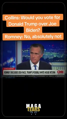 Collins: Would you vote for Donald Trump over Joe Biden? Romney: No, absolutely not.#donaldtrump #Trump #foryou #america #fyp #trend #trending #today #Biden 