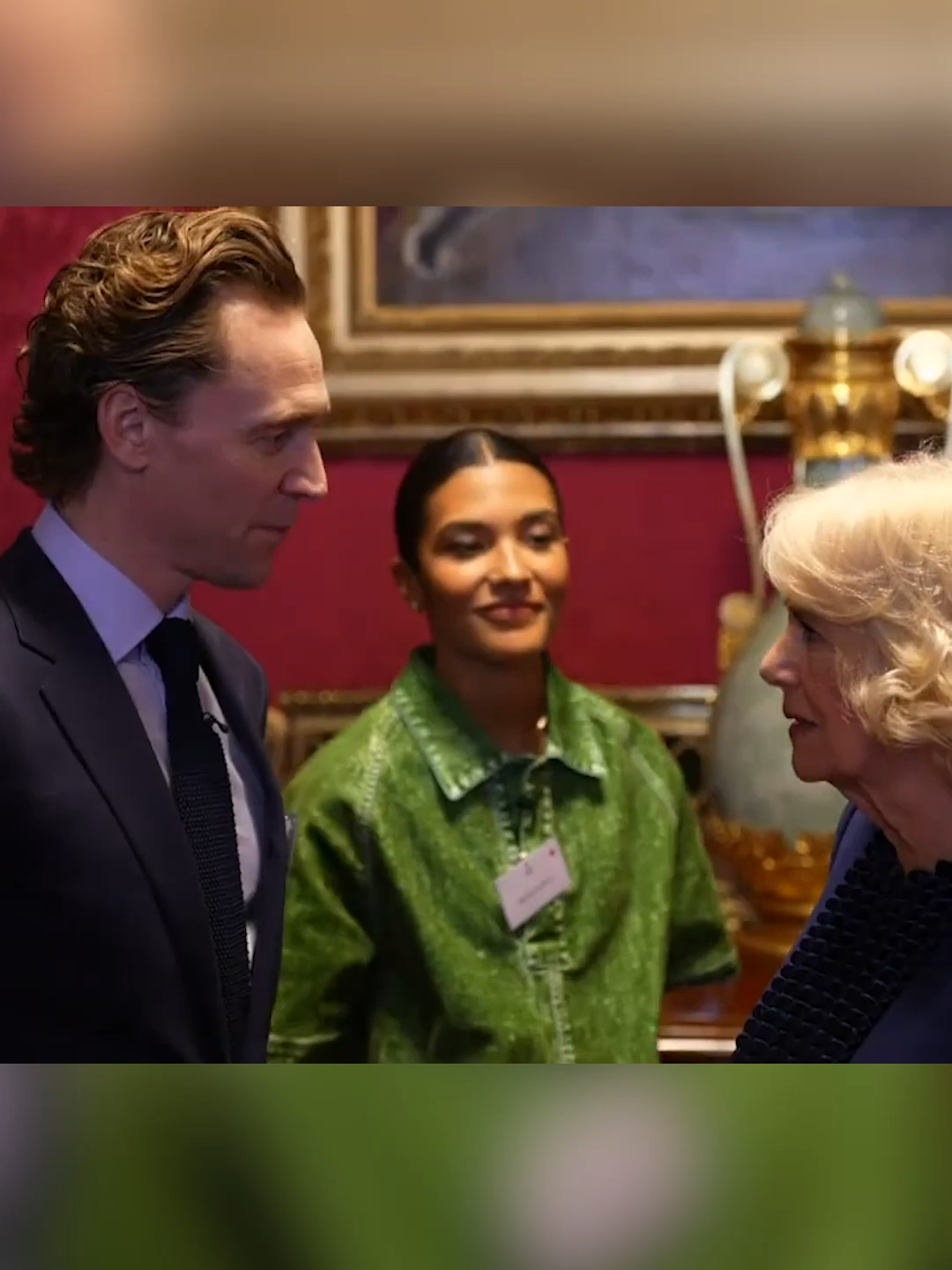 Queen Camilla rubbed shoulders with stars including Tom Hiddleston and Luke Evans during a prestigious reception she hosted at Buckingham Palace on Wednesday. #queencamilla #royalfamily #tomhiddleston #lukeevans #fyp #foryou #writing