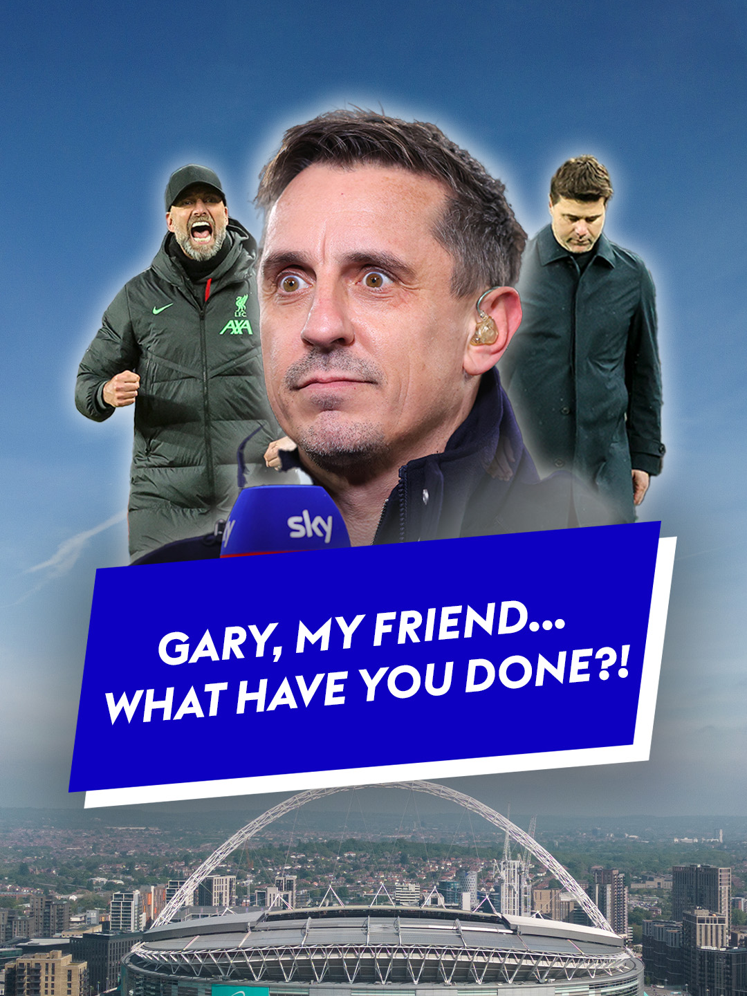 Pochettino has a FEW more words to say to Gary Neville 🗣️ #chelsea #garyneville #bluebillionpoundbottlejobs #carabaocup #carabaocupfinal #jurgenklopp