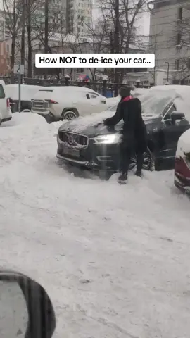 How not to de ice your car…
