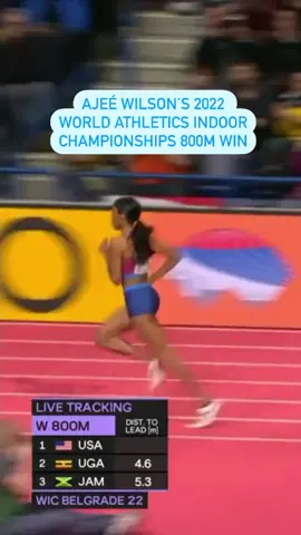 The moment when Ajeé Wilson came from behind to run away with gold in 800m at the 2022 #WorldIndoorChamps! #trackandfield #usa 