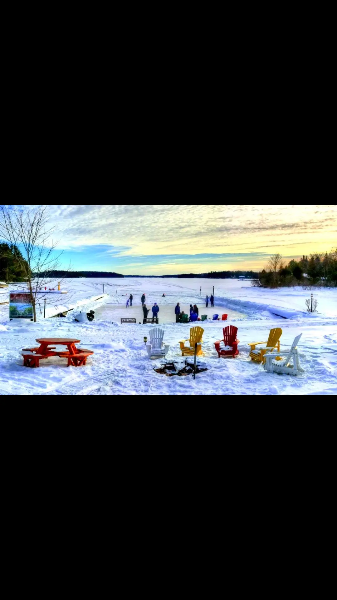 #TBT - I was driving by this particular scene in Muskoka over a decade ago and got out to have a look. Skating Away ... The great hockey legends like Bobby Orr, Gordie Howe and Wayne Gretzky, etc.. all grew up playing shinny on backyard rinks, frozen ponds and lakes just like this.  The rink is carved out of Lake Rosseau at the old Wallace Marina now SWS in Muskoka. And it is interesting to note that some NHL’s stars have cottages very close by. #muskoka #NHL #hockey 