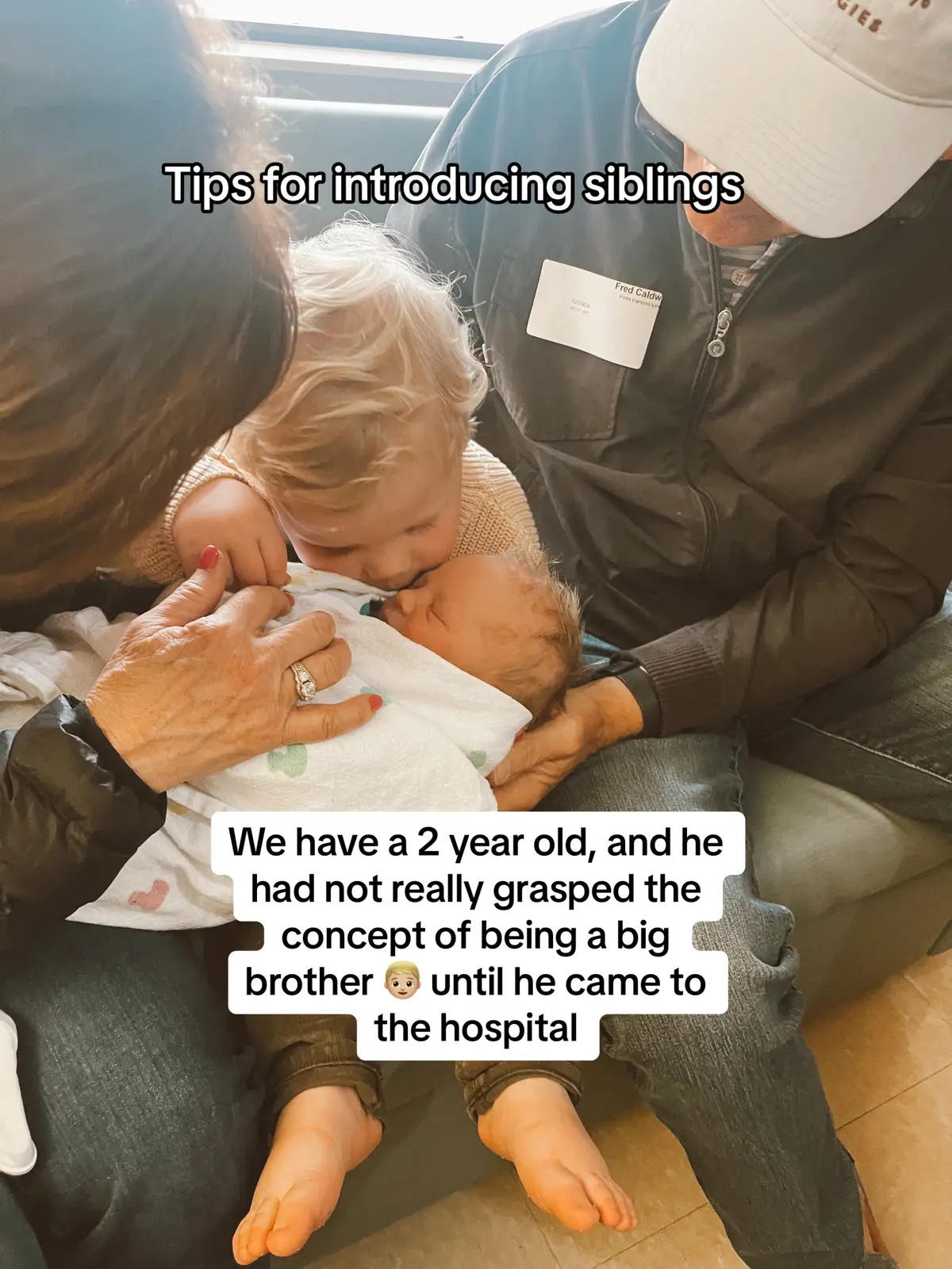 Introducing our #toddler to his new baby sister! #newborn #newbornbaby #fyp #foryoupage #momtok #MomsofTikTok #2ndtimemom #momof2 #Siblings #siblingcheck 