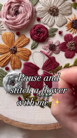 Pause and finish embroidering a flower with me 🌸 My first pattern, Frosty Florals, is still one of my favorites! 💙 It’s a digital download, so it’s available in my Et$y sh0p!  #embroidery#fiberartist#handembroidery#beginnerembroidery#crafts#handstitched#embroideryart#embroidertok#processvideo#embroiderytutorial#straightstitchfloral#embroiderypattern#diyembroidery 
