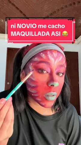 Mi novio me cacho maquillada asi 😂😂 pensara que estoy delulu? JAJAJA #comedia #humor #novios #longervideos 